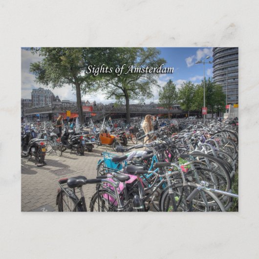 Central Station Bicycle Park, Sights of Amsterdam Briefkaart (Voorkant)