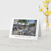 Central Station Bikes, gefeliciteerd met New Home Kaart (Gele Bloem)