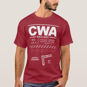 Central Wisconsin Airport CWA T-shirt