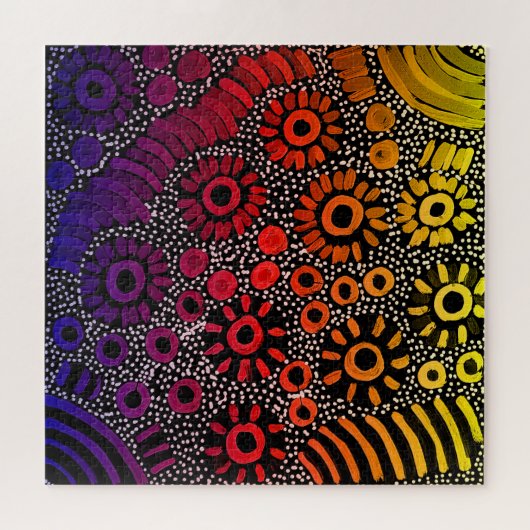 Centrale Australische Aboriginal artiest Naomi Pri Legpuzzel (Horizontaal)