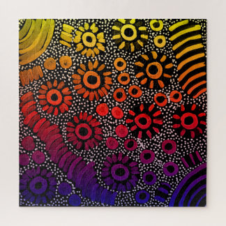 Centrale Australische Aboriginal artiest Naomi Pri Legpuzzel