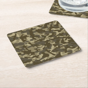 Centrale Camouflage Kartonnen Onderzetters
