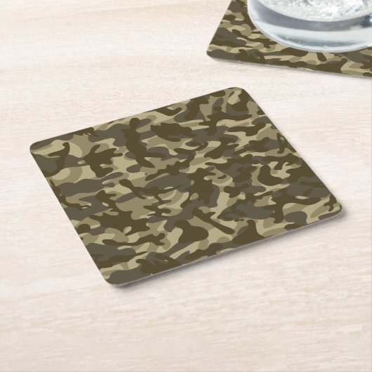 Centrale Camouflage Kartonnen Onderzetters (Schuin)