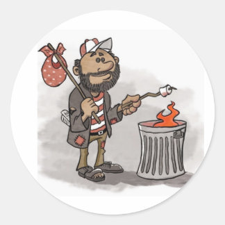 centrale hobo-sticker ronde sticker