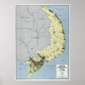 CENTRALE INTELLIGENTIEBUREAU VOOR ZUIDVIETNAM MAP  POSTER (Voorkant)