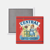 Centrale koffie en cichorei Magnet (Voorkant / Achterkant)
