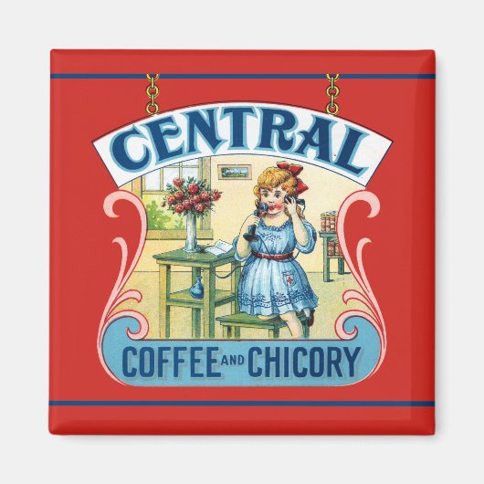 Centrale koffie en cichorei Magnet (Voorkant)