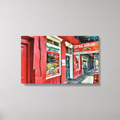 Centrale Kruidenier in de Franse wijk Canvas Afdruk (Voorkant)