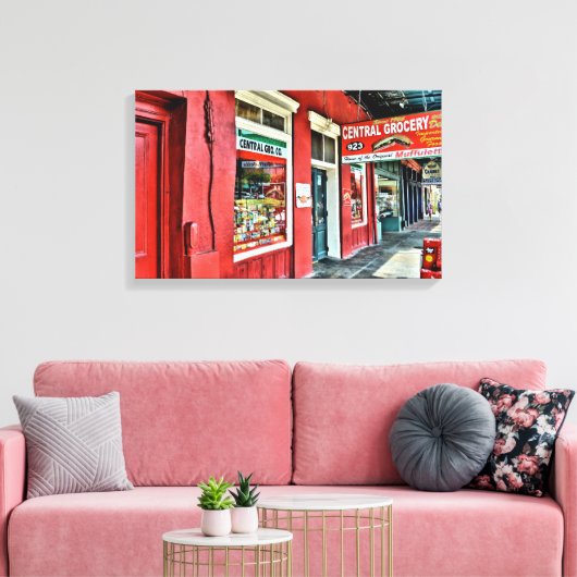 Centrale Kruidenier in de Franse wijk Canvas Afdruk (Insitu (Woonkamer))