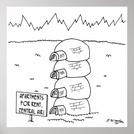 Centrale lucht in Igloos Poster (Voorkant)