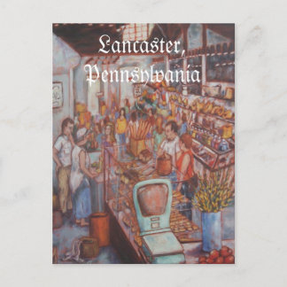 Centrale markt in Lancaster City PA-Briefkaart Briefkaart