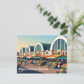 Centrale Markt Letland Briefkaart (Staand voorkant)