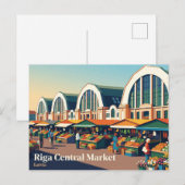 Centrale Markt Letland Briefkaart (Voorkant / Achterkant)