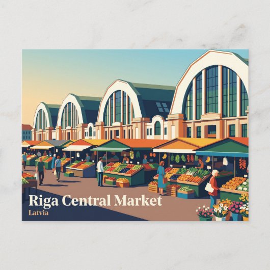 Centrale Markt Letland Briefkaart (Voorkant)