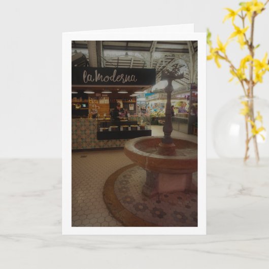 Centrale Markt van Valencia, Spanje Kaart (Gele Bloem)