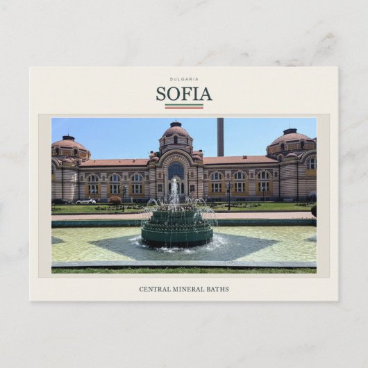 Centrale Minerale Badfontein, Sofia Briefkaart (Voorkant)