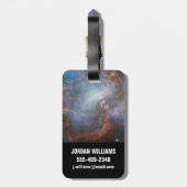 Centrale neutronenster in de krabnevel. bagagelabel (Achterkant verticaal)