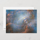 Centrale neutronenster in de krabnevel. briefkaart (Voorkant / Achterkant)