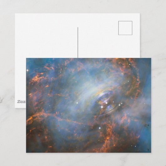 Centrale neutronenster in de krabnevel. briefkaart (Voorkant / Achterkant)