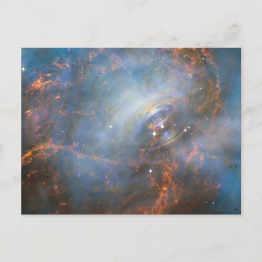 Centrale neutronenster in de krabnevel. briefkaart (Voorkant)