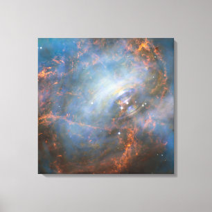 Centrale neutronenster in de krabnevel. canvas afdruk