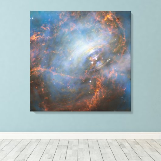 Centrale neutronenster in de krabnevel. canvas afdruk (Insitu (Houten vloer))