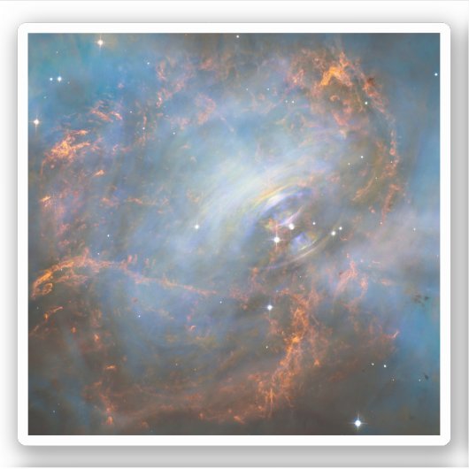 Centrale neutronenster in de krabnevel. sticker (Voorkant)