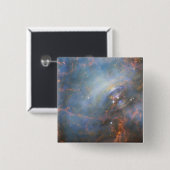 Centrale neutronenster in de krabnevel. vierkante button 5,1 cm (Voorkant /achterkant)