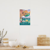 Centrale Oregon-afdruk Poster (Keuken)