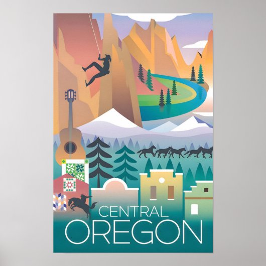 Centrale Oregon-afdruk Poster (Voorkant)