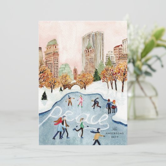 Centrale Park Feestdagenkaart (Staand voorkant)