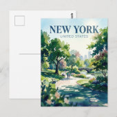 Centrale Park New York Briefkaart (Voorkant / Achterkant)