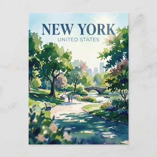 Centrale Park New York Briefkaart (Voorkant)