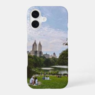 Centrale Park New York City Silhouette & Meer Schi iPhone 16 Hoesje