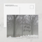 Centrale Park winter sneeuw en mist Briefkaart (Voorkant / Achterkant)