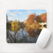 Centrale Parkreflecties in de herfst Muismat (Met muis)