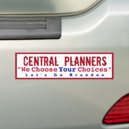 Centrale Planners die we kiezen Bumpersticker