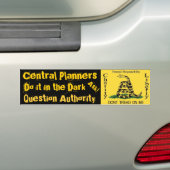Centrale planners doen het in het donker bumpersticker (Op auto)