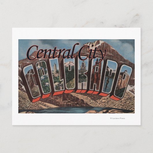 Centrale stad, Colorado - grote letterscènes Briefkaart (Voorkant)