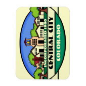 Centrale stad Colorado, klein stadje souvenir magn Magneet (Verticaal)