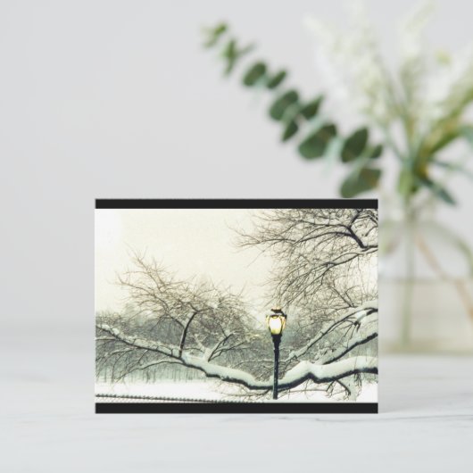centrale winterboom briefkaart (Staand voorkant)