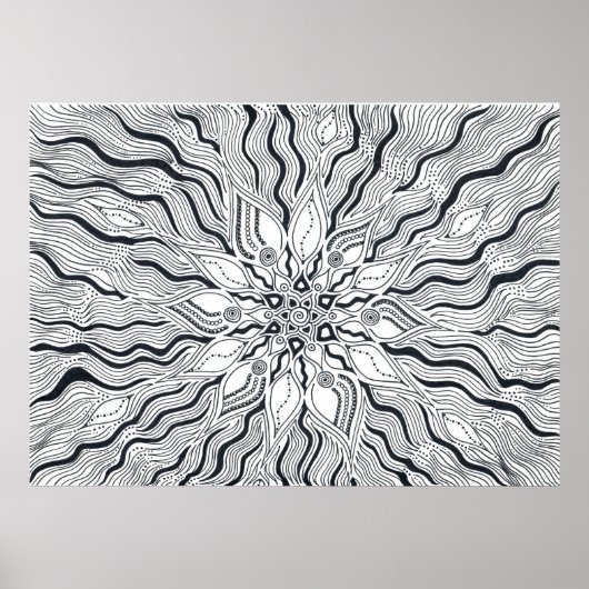 centrale zon poster (Voorkant)