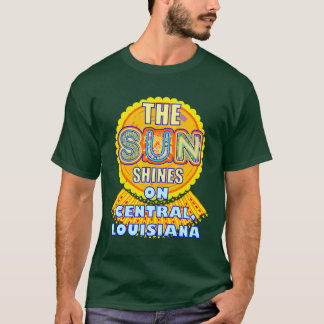 Centrale zon schijnt kunstzinnige zonneschijn t-shirt