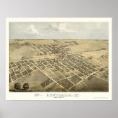 Centralia, IL Panoramic Map - 1867 Poster (Voorkant)