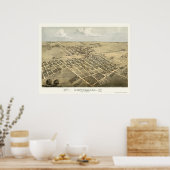 Centralia, IL Panoramic Map - 1867 Poster (Keuken)