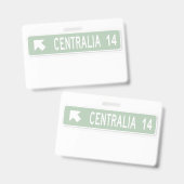 Centralia PA Badge (Voor- en achterkant)