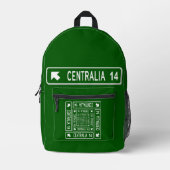 Centralia PA Bedrukte Rugzak (Voorkant)