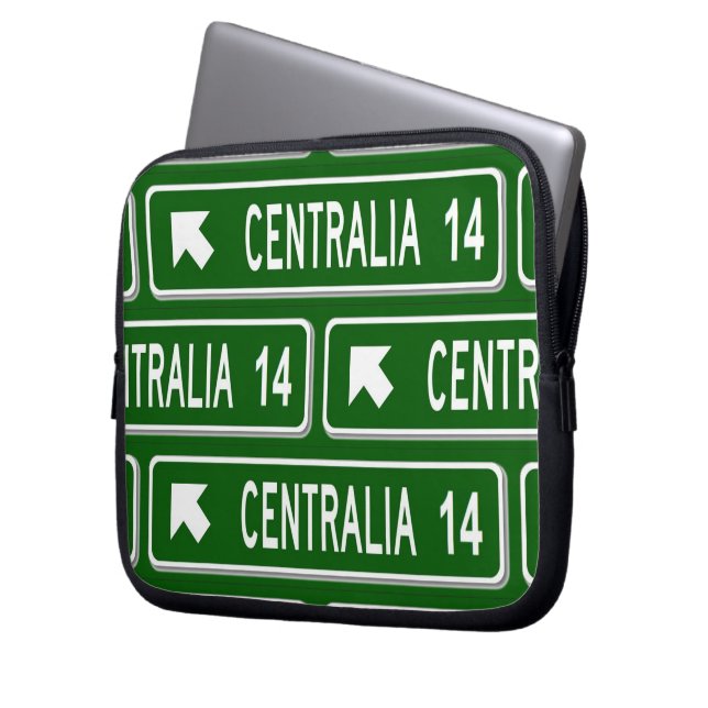 Centralia PA Laptop Sleeve (Voorkant Links)