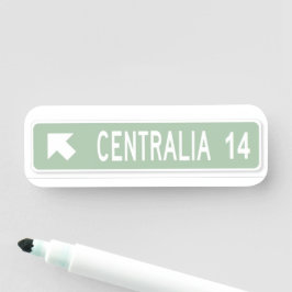 Centralia PA Naamplaatje