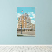 Centralia, WA - Uitzicht van Hotel Lewis-Clark Canvas Afdruk (Insitu (Houten vloer))